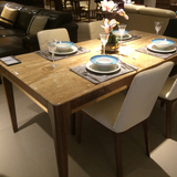 CASA米朵 进口法国鎏金天然大理石餐桌 黑胡桃实木餐桌