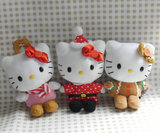 欧美单SANRIO HELLO KITTY KT 凯蒂猫圣诞节装扮毛绒公仔娃娃礼物