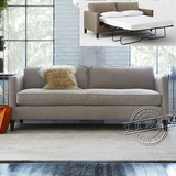 美式沙发床布艺多功能可折叠双人北欧宜家沙发床1.8客厅1.5小户型
