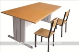 阅览桌 钢木阅览桌 图书馆阅览室桌 防火面板阅览桌 钢架会议桌