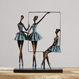 芭蕾女孩创意艺术摆件 现代客厅玄关电视柜样板书房软装饰工艺品