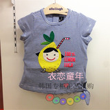 韩国专柜正品代购ALLO LUGH阿路和如16夏女童T恤A16D1TS584