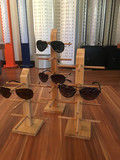 美意达 16款竹制立式展示架 复古柜台眼镜道具 烤漆橱窗眼镜货架