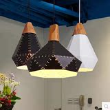 北欧实木铝材吊灯简约创意loft餐厅吊灯铁艺美式复古工业风吊灯具
