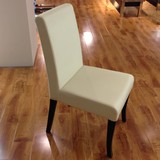现代简约皮艺餐椅 环保皮软包实木椅子 休闲时尚 洞石餐桌配套