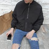 韩国ulzzang简约BF东大门刺绣情侣蝙蝠袖青少年飞行员夹克潮外套