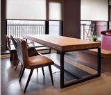 美式铁艺办公会议桌仿古书桌咖啡餐桌椅长方形小户型餐桌椅 组合