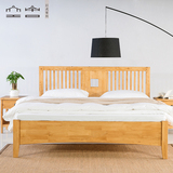 柏木床1.8米全实木床双人床高箱储物床1.5米北欧床现代简约日式床