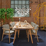 北欧实木餐桌桌子原木 简约个性长桌工作台创意办公桌 设计师家具