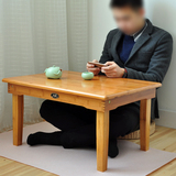 竹采实木折叠炕桌床上电脑桌小桌子榻榻米桌飘窗桌茶几矮方桌包邮