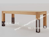 美式 设计师创意实木餐桌工作桌北欧书桌办公桌咖啡桌会议桌免邮
