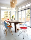 设计师家具 北欧实木餐桌简约现代长方形原木办公桌咖啡桌会议桌