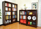 特价美式书柜书架实木白色书橱宜家儿童简易书柜组合储物柜收纳柜