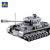 军事坦克益智拼装积木乐高式塑料颗粒消防车模型儿童玩具6-8-12岁