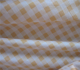 1.45米宽 纯棉布料 桔白方格 微弹 做衬衫裙子做床单被套布料柔软