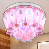 主卧室灯温馨浪漫粉色紫色花形LED吸顶灯客厅灯简约现代房间灯具