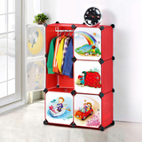 简易宜家组合式衣柜时尚创意组装儿童衣柜折叠特价防尘玩具收纳柜