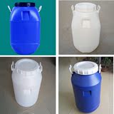 加厚储水桶大口60L塑料桶食品级水桶密封发酵桶60公斤方桶圆桶