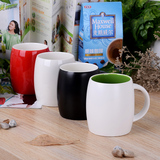 热卖 马克杯星巴克酒桶型咖啡杯新骨瓷杯子可定制雕刻版LOGO店标