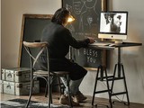 美式loft工业风书桌创意办公桌设计师工作台北欧做旧电脑桌写字桌