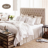 欧式床双人床 北欧布艺床小户型储物现代简约1.8米美式床高档布床