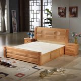 1.8米婚床实木床榉木床pk榆木床全实木1.5米双人床中式厚重款高箱
