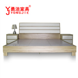 勇洁木质床简约现代卧室家具环保双人床1.5米1.8米板式套房低箱床