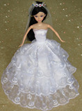 通用30厘米12关节芭比新娘娃娃可穿衣服服饰婚纱系列可批发满包邮