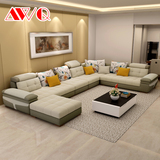 新款布艺沙发组合客厅 现代简约 大小户型转角U型沙发可拆洗家具