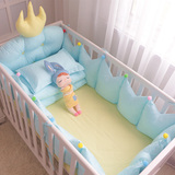 梦安馨ins皇冠造型婴儿床床围儿童床护围床头靠婴儿床上用品套件