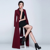2016冬装新款韩版高档长款呢子外套超长款气质英伦风大衣潮女