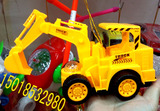 中秋节儿童玩具灯笼万向手提工程车挖土机发光发声中秋玩具