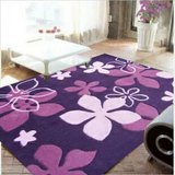 紫色樱花植物花卉欧式现代简约客厅卧室沙发手工腈纶地毯