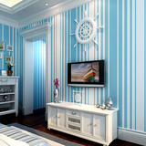 包邮 蓝色地中海 家具翻新贴纸   客厅背景墙简约现代 自粘壁纸