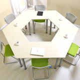 学校家具学生课桌椅彩色组合少儿培训桌小型拼接会议桌辅导班课桌
