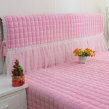 床头套布艺1.8m床 韩式纯色防尘罩夹棉加厚保护套 床头罩1.5m床