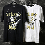 圣光与潮流 Stussy正品潮牌巡游涂鸦圆领宽松夏季纯棉男士短袖T恤