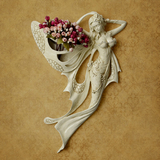 复古美人鱼天使壁饰创意欧式壁挂过道墙饰玄关墙面装饰品挂件挂饰