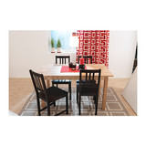 重庆宜家家居IKEA代购斯第芬椅子简约黑褐色靠背餐椅座椅