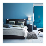 重庆宜家家居IKEA代购MALM马尔姆高床架现代简约单人双人床黑褐色