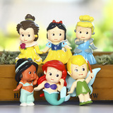 儿童玩具娃娃 白雪公主生日礼物 肥嘟嘟卡通公主公仔6款一件代发