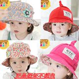 夏秋春小女孩宝宝帽子1-2-3-4岁遮阳防晒儿童盆帽36个月纯棉棒球