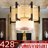 中式客厅现代简约吊灯创意个性餐厅古典仿古羊皮灯酒店包厢中式灯