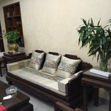 新中式红木沙发坐垫实木家具座垫官帽圈禅椅加厚海绵定做棕垫