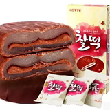 批发韩国进口打糕零食品 乐天巧克力夹心打糕 6枚入186克超糯点心