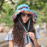帽子女士夏天韩版遮阳帽女防紫外线可折叠防晒帽大沿太阳帽双面帽