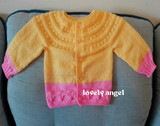 纯手工编织婴儿毛衣+毛裤套装 黄+粉色 春秋冬款（0-1岁）包邮