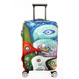 眼睛涂鸦弹力箱套拉杆箱旅行旅游登机托运拖拉行李箱保护罩子防划