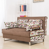 可拆洗折叠沙发床1.2米1.5米 不锈钢双人三人沙发折叠床1.8米