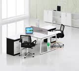 现代办公家具职员桌4人位组合屏风工作位6人转角员工卡座电脑桌椅